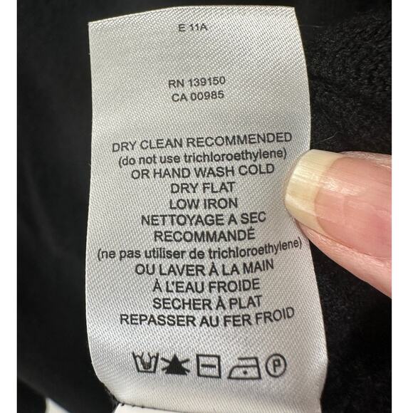 NWT The Row Black Amherst V-Neck Long Sleeve Cashmere Blend Sweater XL - Picture 14 of 16